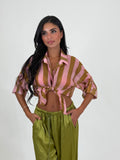 Camicia velata a righe