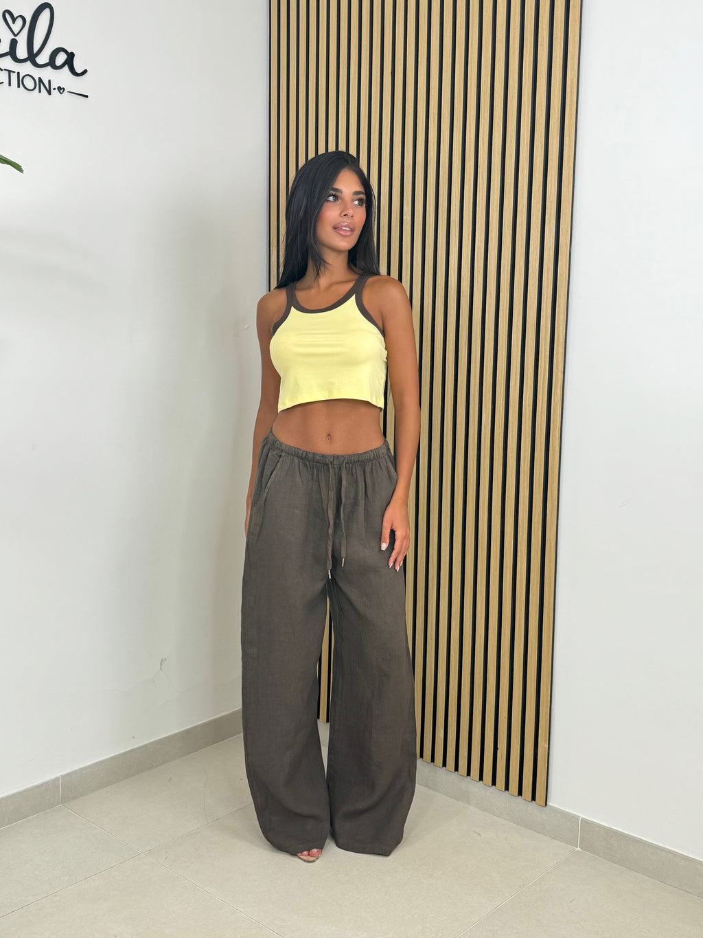 Pantalone 100% lino