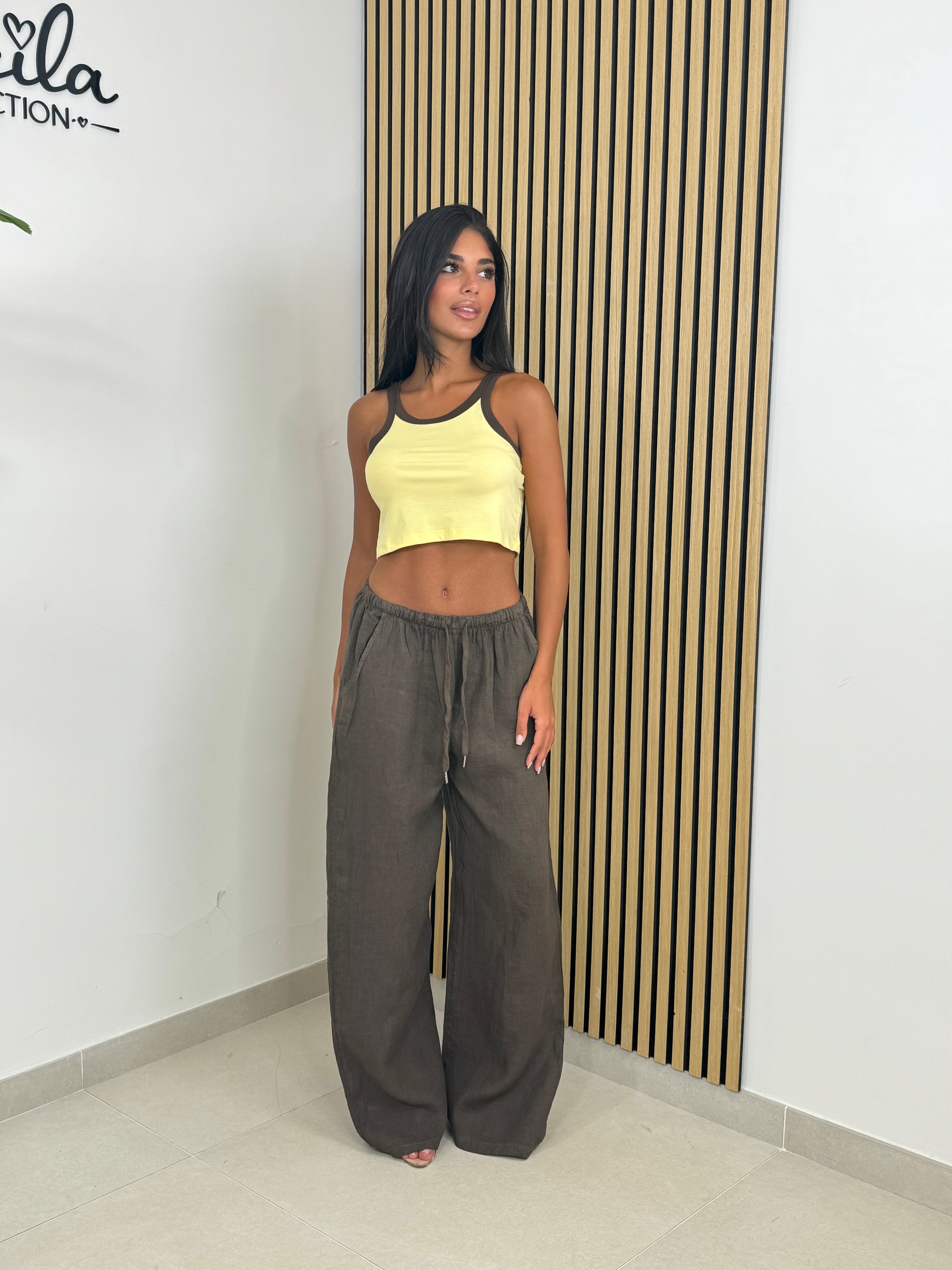 Pantalone 100% lino