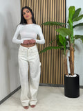 Jeans SCINTILLIO BALLON bianco