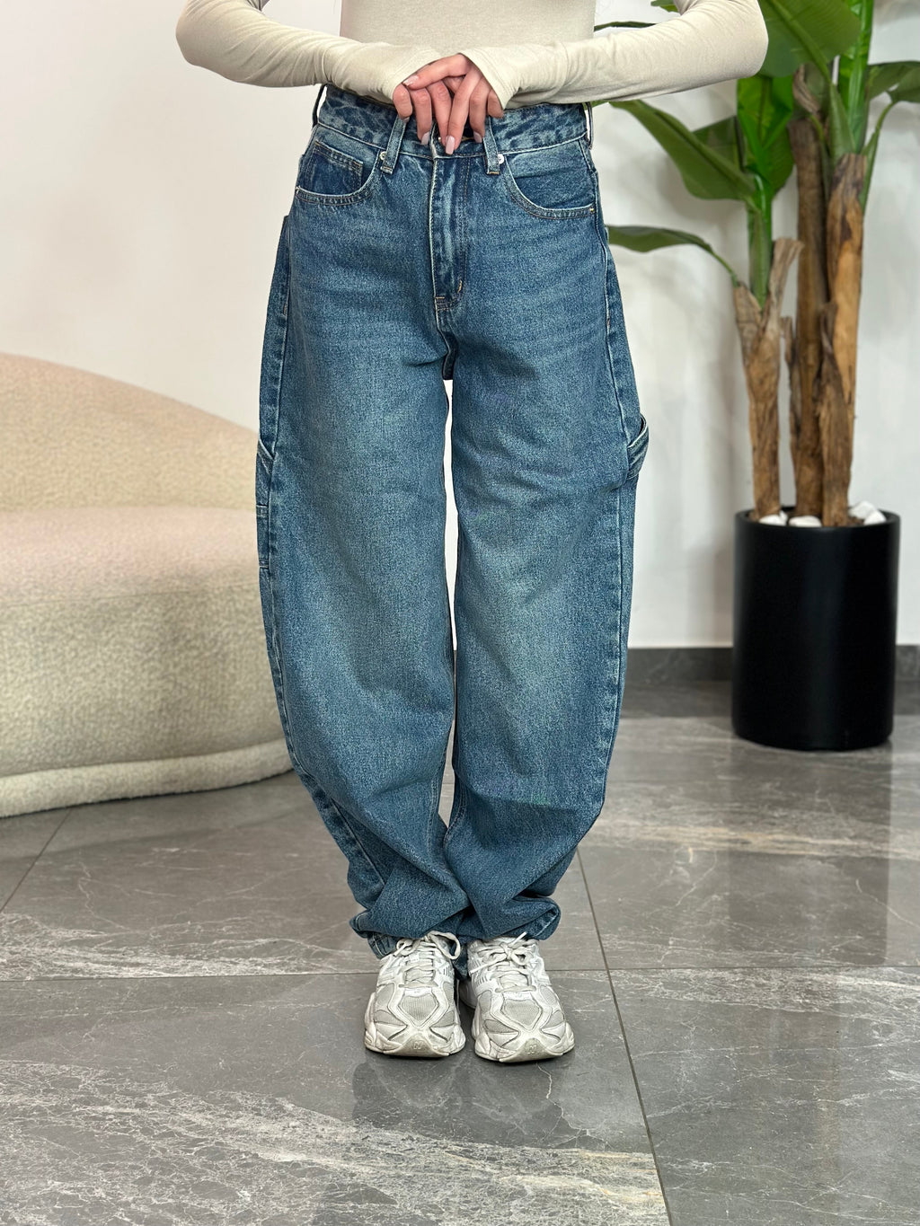 Jeans Ballon Blu