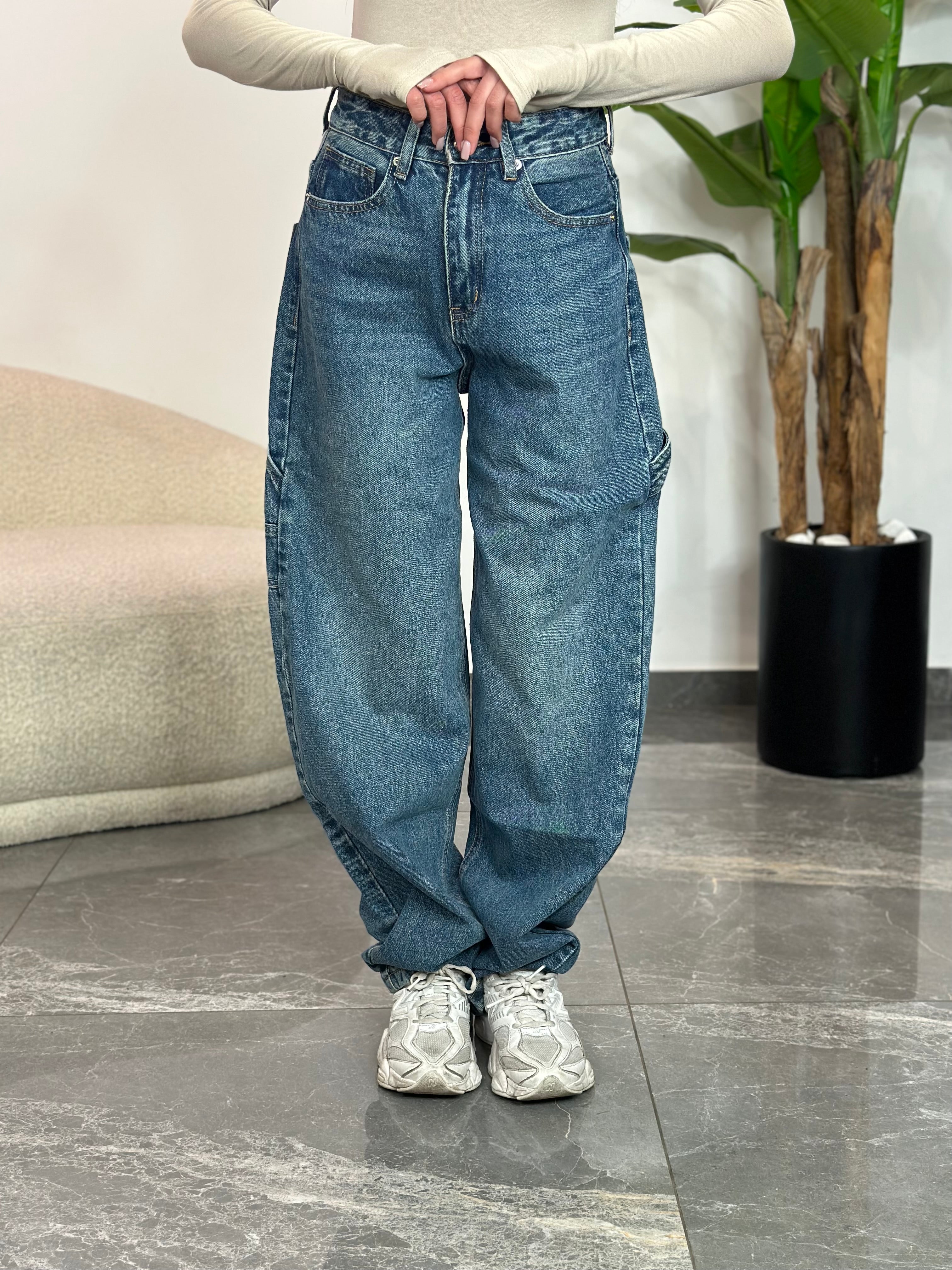 Jeans Ballon Blu
