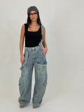 Jeans Fake Salopette