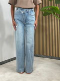 Jeans Chiusura Inversa Lavaggio Chiaro