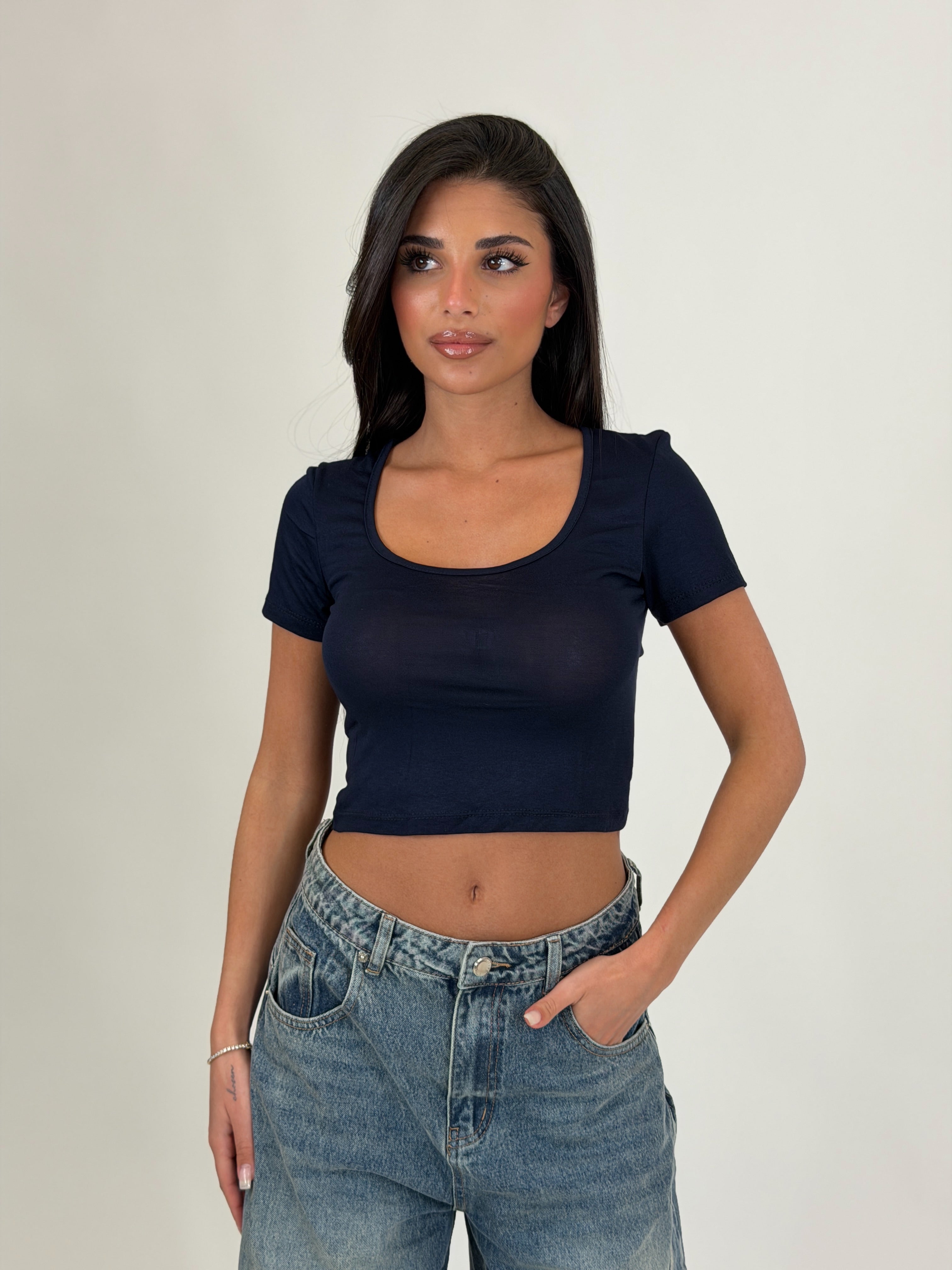 Maglia Crop Cotton