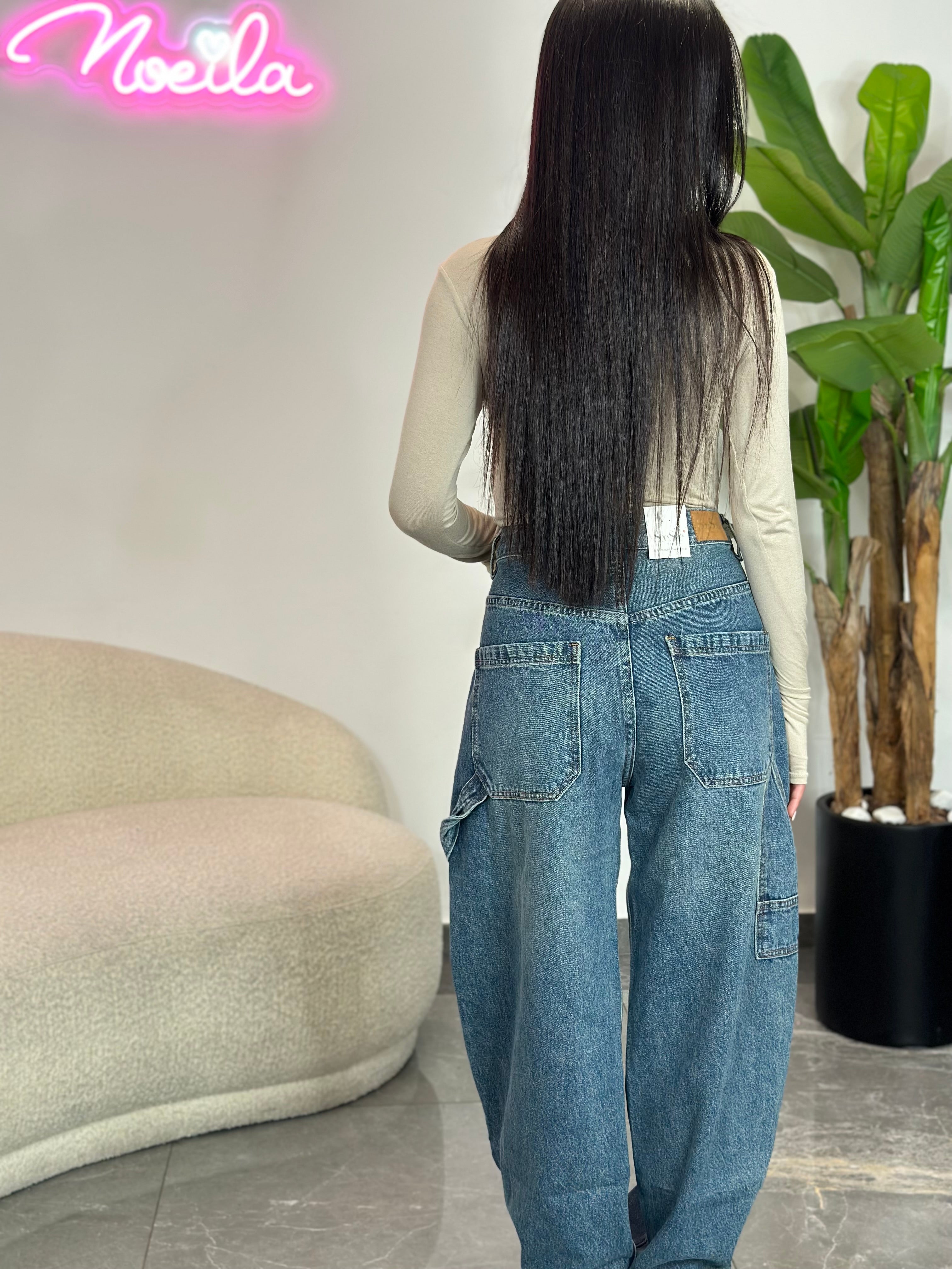 Jeans Ballon Blu