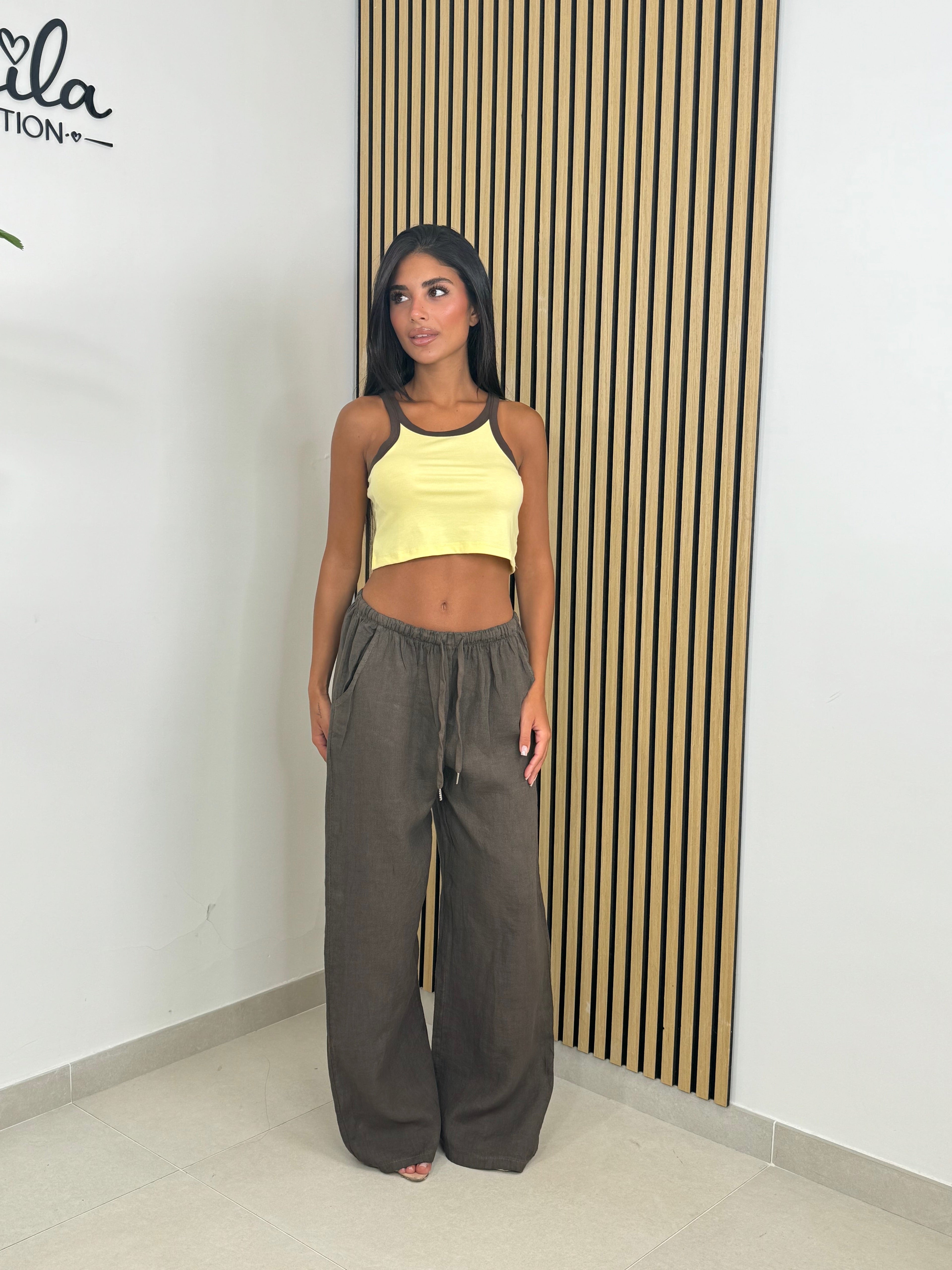 Pantalone 100% lino