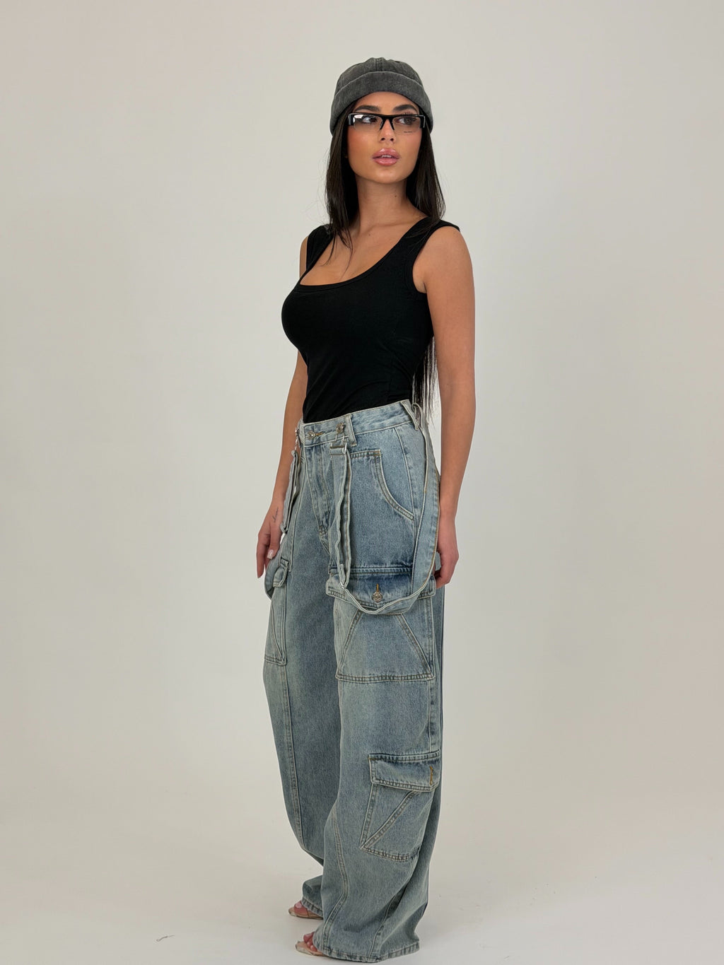 Jeans Fake Salopette