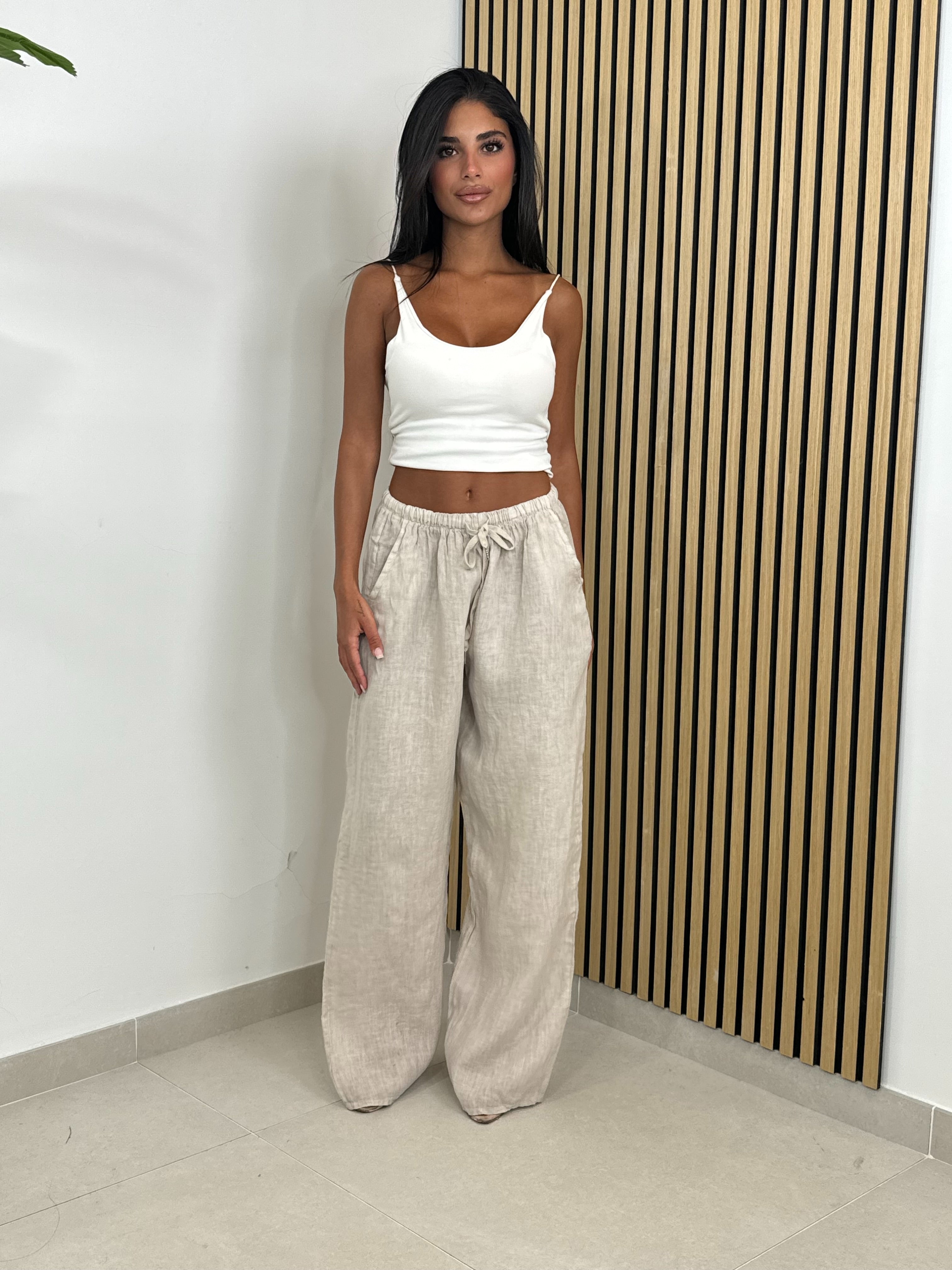 Pantalone 100% lino