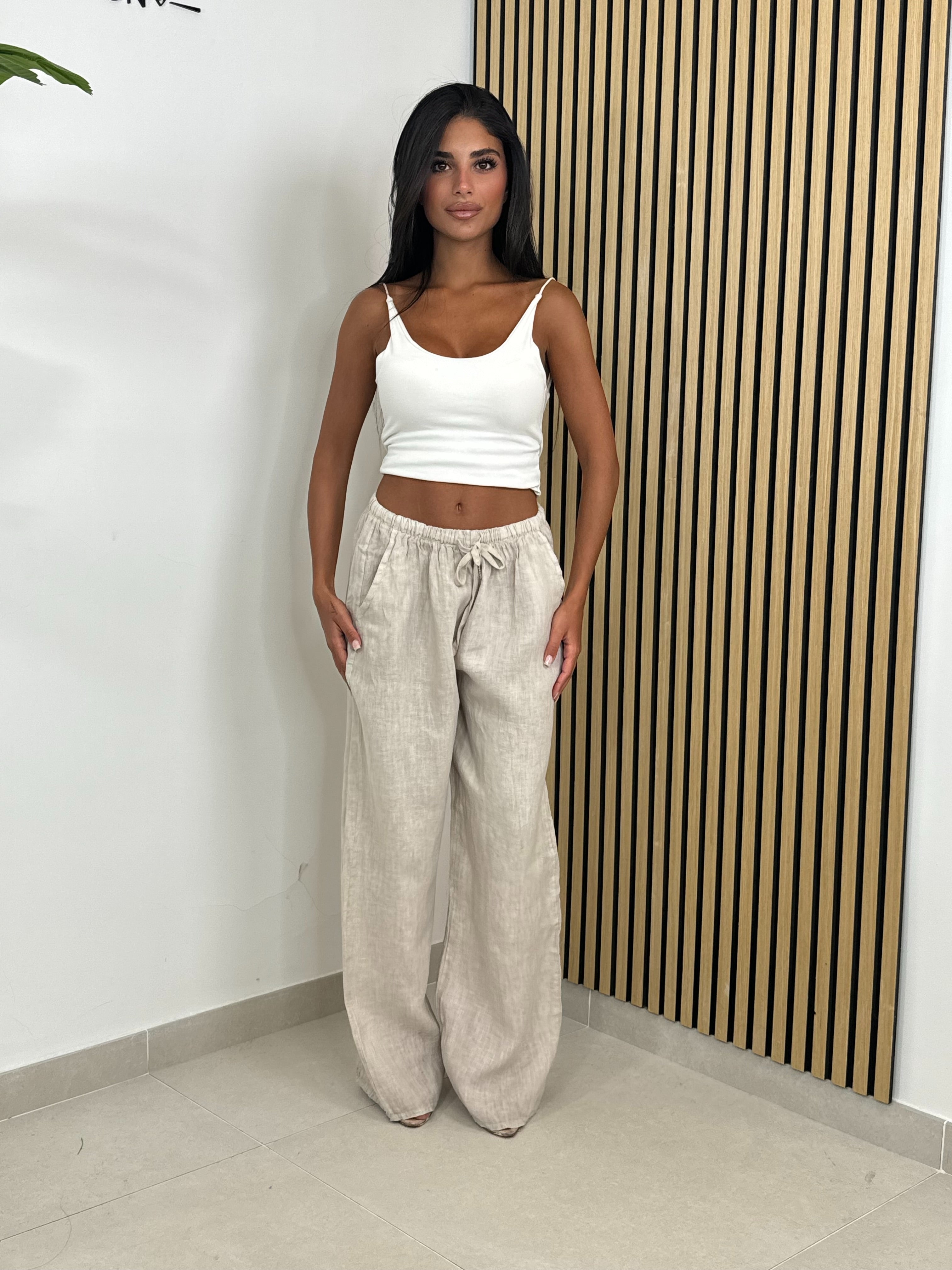 Pantalone 100% lino