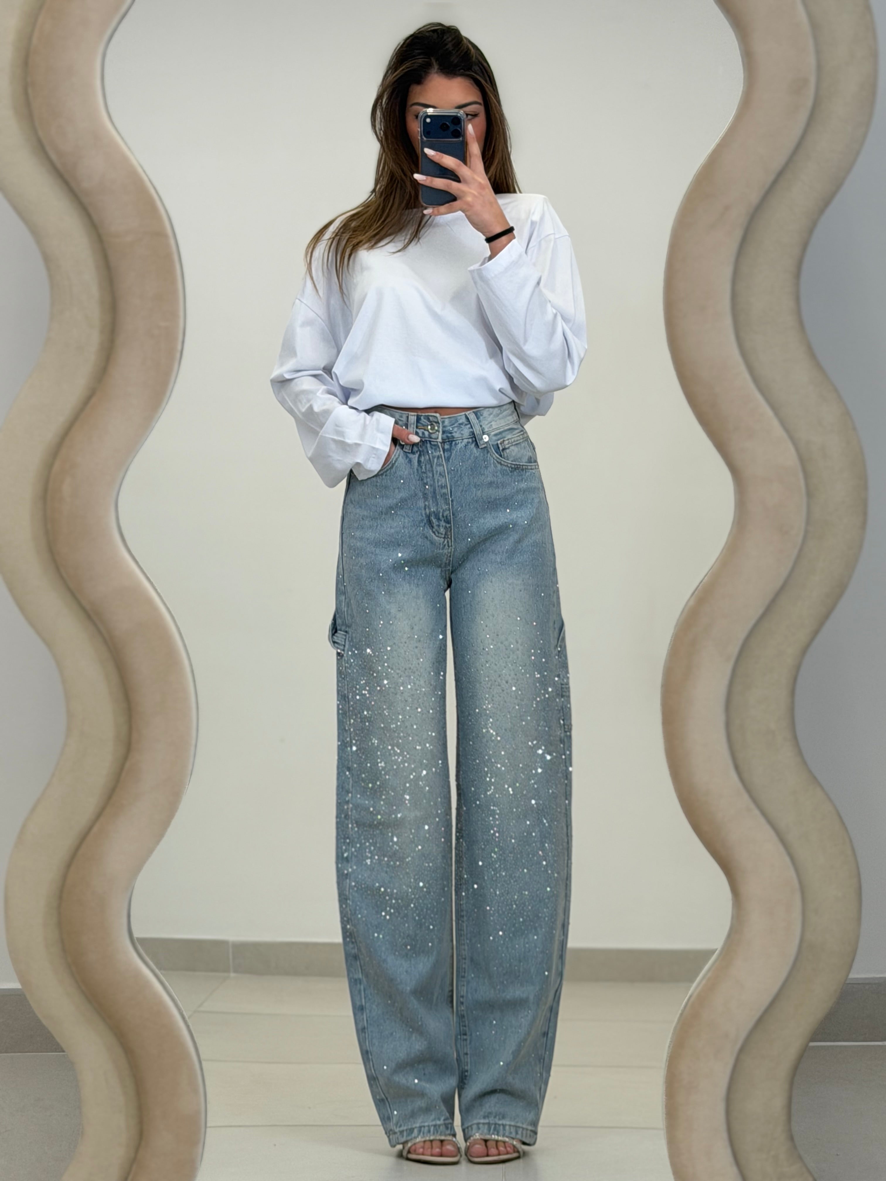 Jeans SCINTILLIO BALLON lavaggio chiaro- TAGLIA XS 34eu