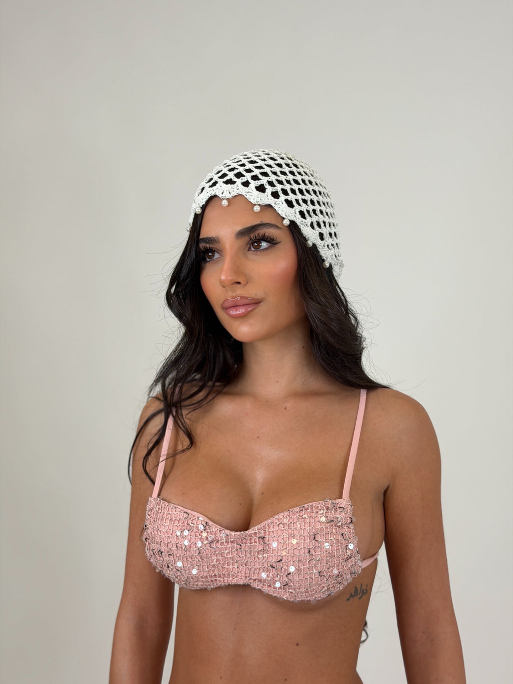 Cappello perline