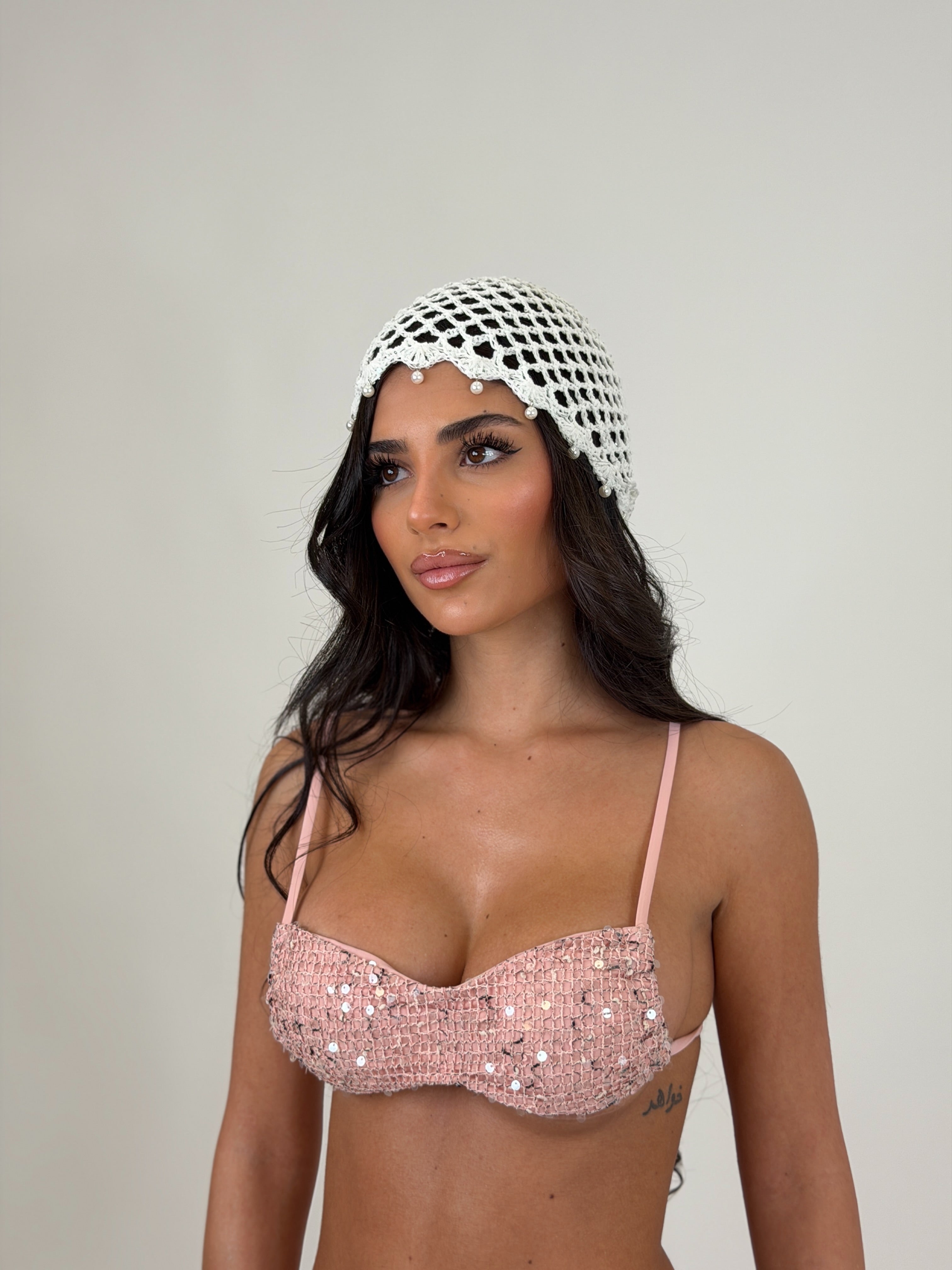 Cappello perline